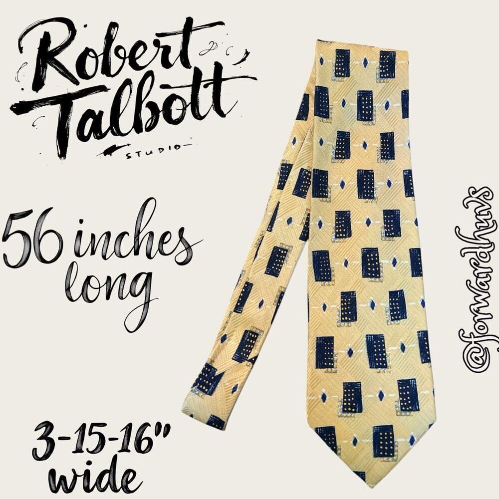 Robert Talbott Studios Hand-Sewn 100% Silk Necktie – Classic and Elegant